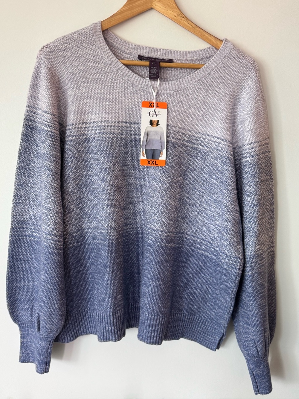 Gloria Vanderbilt Ombre Knit Pullover Sweater